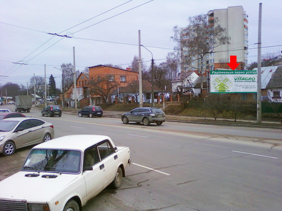Фото рекламной плоскости по адресу Львовское шоссе ул., возле вещевого рынка