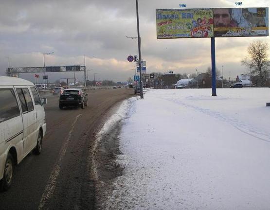 Фото рекламної площини за адресою Столичное шоссе 50м. от спуска с улицы Академика Заболотного, в сторону Конча-Заспы, левый
