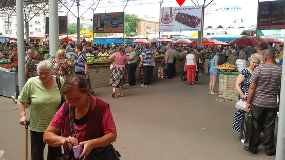 Фото рекламной плоскости по адресу Соборная ул., 11, возле продуктового рынка Фото рекламной плоскости по адресу Соборная ул., 11, возле продуктового рынка
