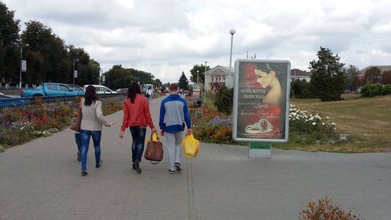 Фото рекламной плоскости по адресу ул. Шевченко, аллея около магазина "ЭКО-Маркет"