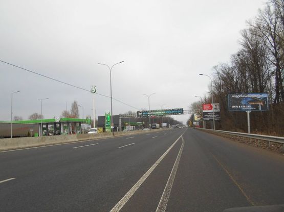 Фото рекламної площини за адресою м. Київ, проспект Академіка Глушкова, траса М-05 Київ-Одеса, км 13+600 ліво