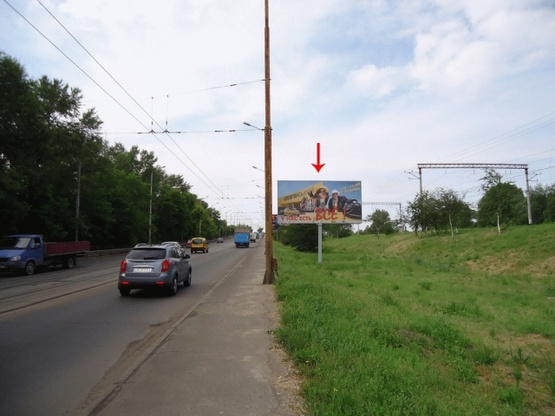 Фото рекламной плоскости по адресу Мануйловский пр-т, въезд на Амурский мост, в центр
