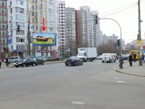 Фото рекламной плоскости по адресу Харьковское шоссе, возле ул.Тростянецкой, к Ленинградской пл.