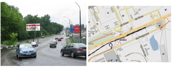 Фото рекламної площини за адресою Попудренка вул. на розвязці із пр. Броварським