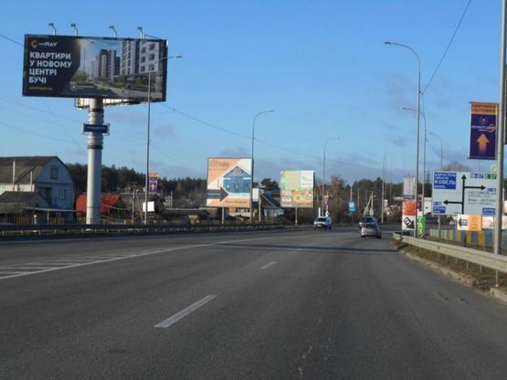 Фото рекламной плоскости по адресу м. Ірпінь, траса М-07, км 23+400 ліво, вул. Свято-Покровська, 2а