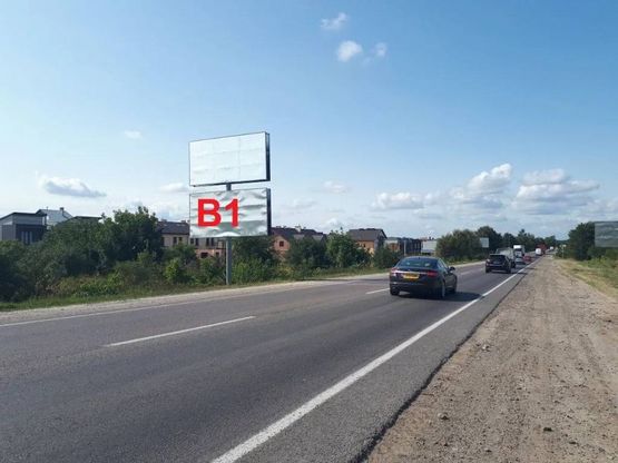 Фото рекламной плоскости по адресу Об'їзна М-10, З.О. м. Львова, Рудно 3 км, в сторону Рясне (нижній)