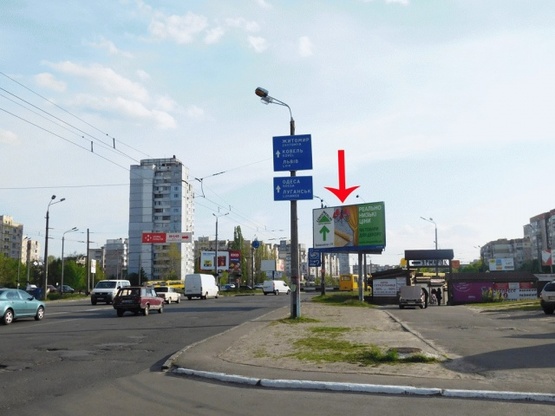 Фото рекламної площини за адресою Маяковского пр-т 63/12, пересечение с ул.Сабурова, в центр