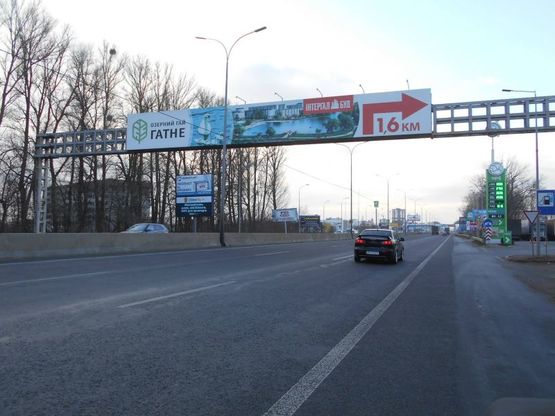 Фото рекламної площини за адресою м. Київ, проспект Академіка Глушкова, траса М-05 Київ-Одеса, км 13+550 ліво