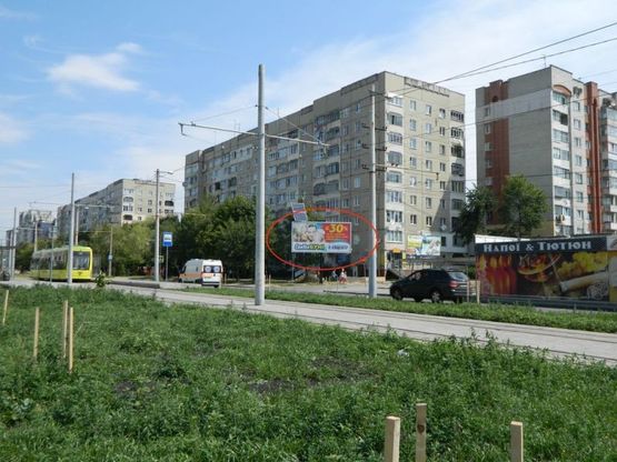 Фото рекламної площини за адресою Червоної Калини, 109 (за рухом)