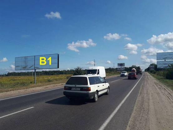 Фото рекламной плоскости по адресу Об'їзна М-10, З.О. м. Львова, Рудно в сторону Епіцентра (правий)