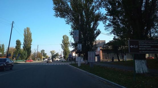 Фото рекламной плоскости по адресу Перед поворотом на ул. Шолуденко, 3