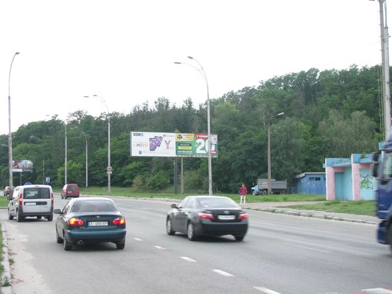 Фото рекламної площини за адресою Заболотного вул. /Пироговський шлях вул., 162-Б права