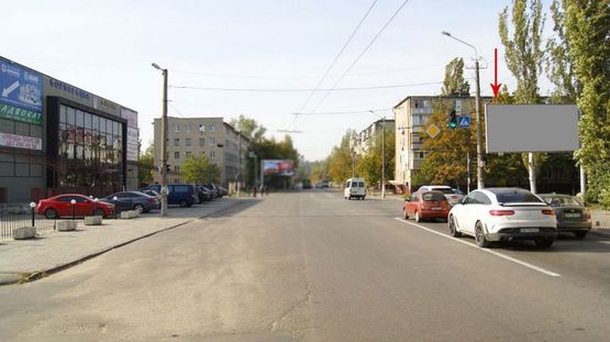 Фото рекламной плоскости по адресу 053А1,вул. П. Калнишевського (Косіора), 35, на перехресті з вул. Б. Хмельницького, біля світлофору