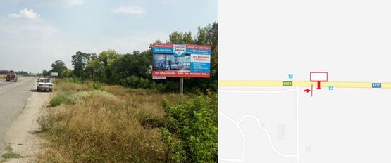 Фото рекламної площини за адресою траса Е584(М22) направление в сторону с. Потоки, поворот на Кременчугский аэродром