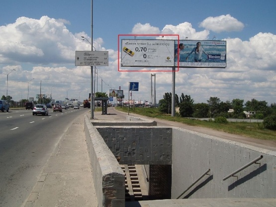 Фото рекламної площини за адресою Бажана проспект, Южный мост(ст. М"Славутич")