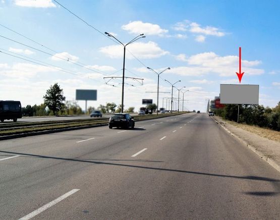 Фото рекламної площини за адресою 056А,вул. Донецьке шосе (заїзд на Кайдацький міст, по правій стороні)