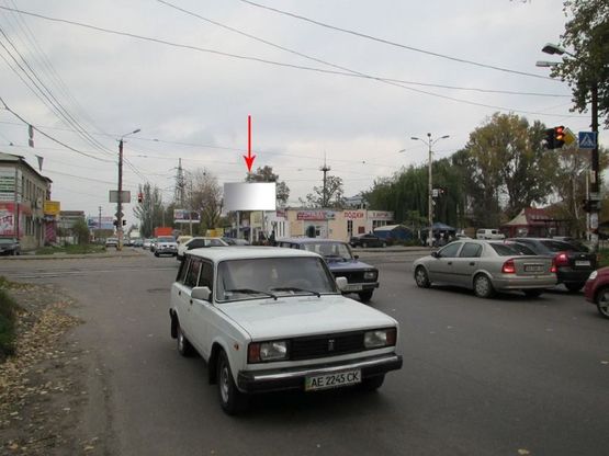 Фото рекламної площини за адресою 120А,вул. Павлова - вул Ак. Белюбського (Краснозаводська), біля світлофору