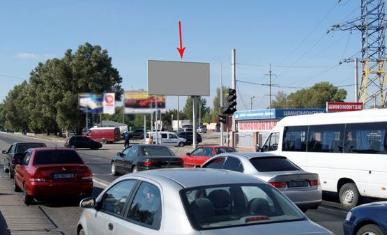 Фото рекламної площини за адресою s083А,вул. Донецьке шосе - вул. Висоцького, біля світлофора