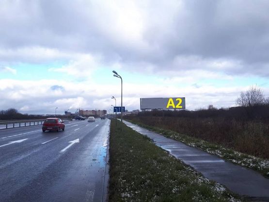 Фото рекламной плоскости по адресу Т-14-16 Львів-Пустомити-Мединичі, вул.Кульпарківська, біля заправки SOCAR в сторону ТРЦ Victoria Gardens (правий)