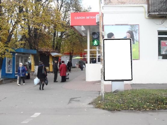 Фото рекламной плоскости по адресу г.Фастов, перекресток ул Соборная и Интернациональная