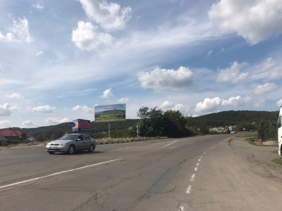 Фото рекламної площини за адресою с.Велика Копаня, пост ПОЛІЦІЇ, перевал, в сторону м. Мукачево, траса Мукачево - Івано-Франківськ