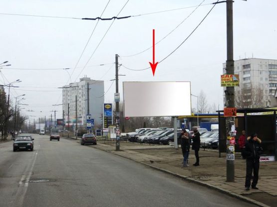 Фото рекламної площини за адресою 014А,просп. Мануйлівський (Воронцова), навпроти буд.№1, в'їзд і з'їзд з Амурського мосту