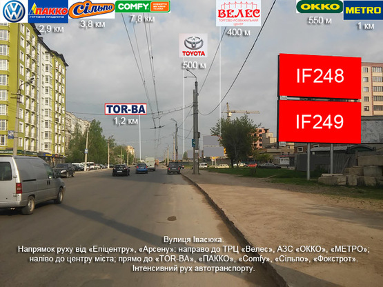 Фото рекламної площини за адресою Івасюка - Стуса