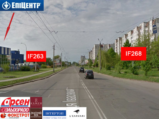 Фото рекламной плоскости по адресу Івасюка - Миколайчука - Будівельників