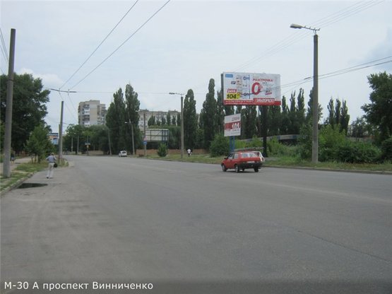 Фото рекламной плоскости по адресу просп. Винниченко (автосалон Хонда, Ниссан)