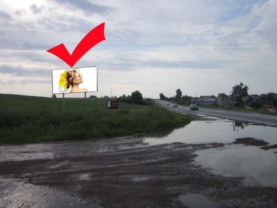 Фото рекламної площини за адресою Львів-Давидів (поворот на птахофабрику)