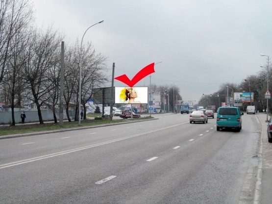 Фото рекламної площини за адресою вул.Липинського-вул.Промислова, до центру