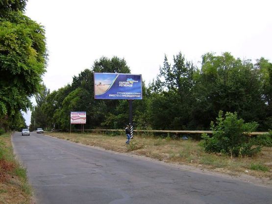 Фото рекламной плоскости по адресу ул. Нижняя, выезд на Энергодар