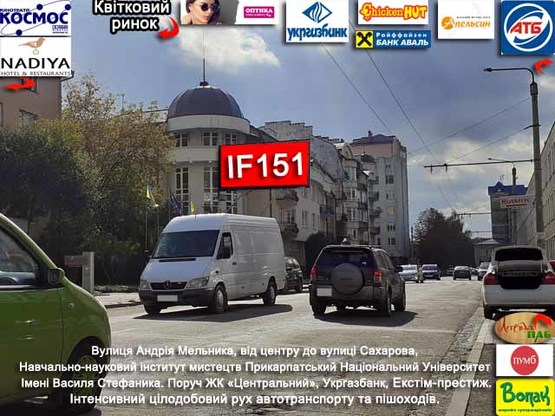 Фото рекламної площини за адресою Мельника Фото рекламної площини за адресою Мельника