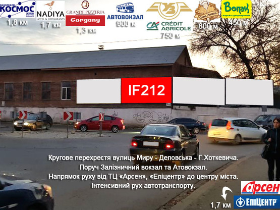 Фото рекламной плоскости по адресу Хоткевича - Миру