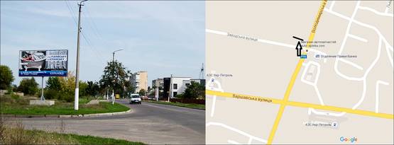 Фото рекламной плоскости по адресу вул.Заводська-Володимирська Фото рекламной плоскости по адресу вул.Заводська-Володимирська