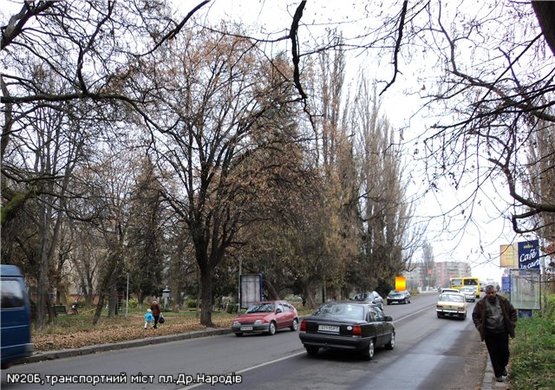 Фото рекламной плоскости по адресу пл.Др.Народів(транспортний міст), напр.-пл.Б.Хмельницького