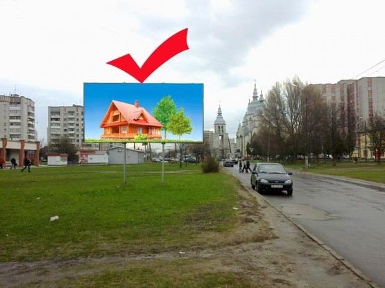 Фото рекламной плоскости по адресу вул.Широка 70, ТЦ Барвінок Фото рекламной плоскости по адресу вул.Широка 70, ТЦ Барвінок