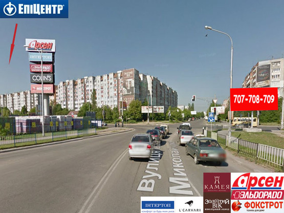 Фото рекламної площини за адресою перехрестя Івасюка - Миколайчука , від Епіцентру(призма) Фото рекламної площини за адресою перехрестя Івасюка - Миколайчука , від Епіцентру(призма)