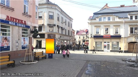Фото рекламной плоскости по адресу вул.Волошина-Корзо(Аптека) , пл.Корятовича