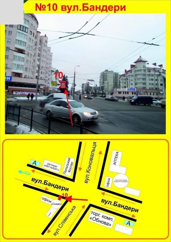 Фото рекламної площини за адресою Бандери