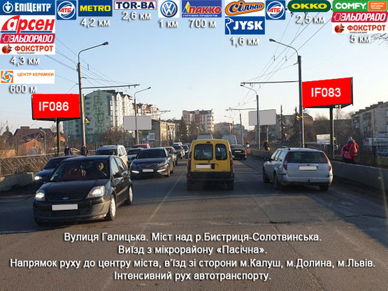 Фото рекламної площини за адресою Галицька - Набережна Фото рекламної площини за адресою Галицька - Набережна