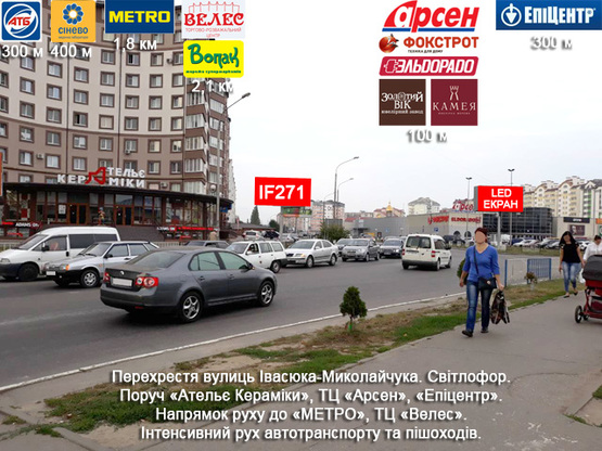 Фото рекламной плоскости по адресу Івасюка - Миколайчука