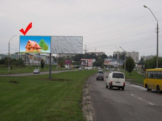 Фото рекламної площини за адресою вул.Хуторівка-вул.Хоткевича, лівий, до вул.Стрийської