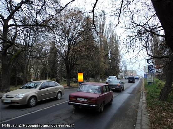 Фото рекламної площини за адресою пл.Др.народів(з'їзд з трансп моста), напр.-на трансп.міст-пл.Б.Хмельницького