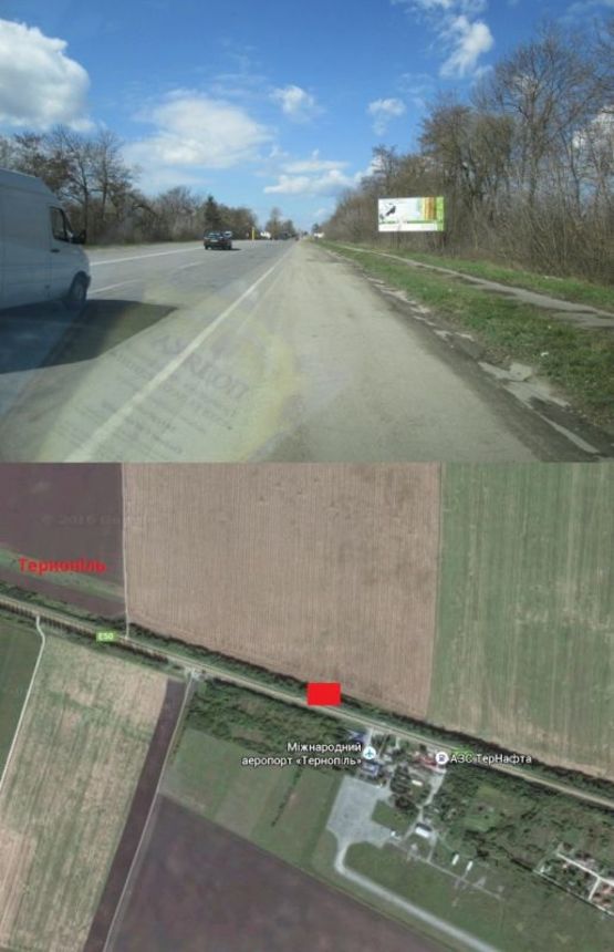 Фото рекламной плоскости по адресу Хмельницька траса А (в місто)