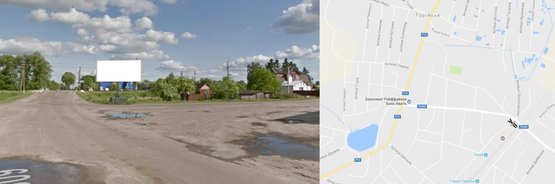 Фото рекламной плоскости по адресу перехрестя вул.Луцька - вул.Привокзальна (переїзд)