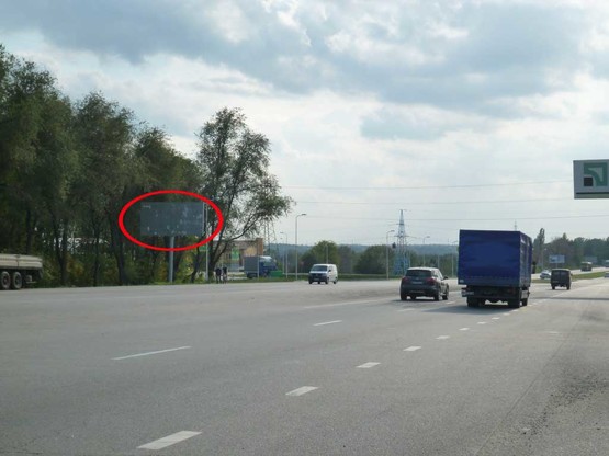 Фото рекламної площини за адресою Криворізьке шосе, АЗС WOG, напрям до Кривого Рогу