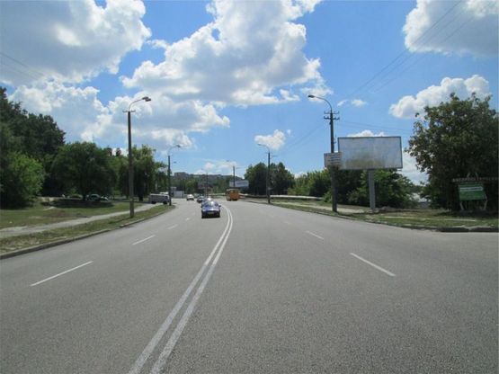 Фото рекламной плоскости по адресу ул.Космическая - Областная детская больница, из центра Фото рекламной плоскости по адресу ул.Космическая - Областная детская больница, из центра