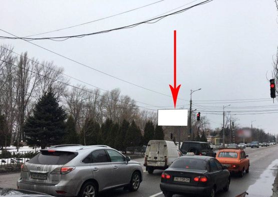 Фото рекламної площини за адресою t041B,вул. Маршала Малиновського, навпроти буд. 14, біля світлофора