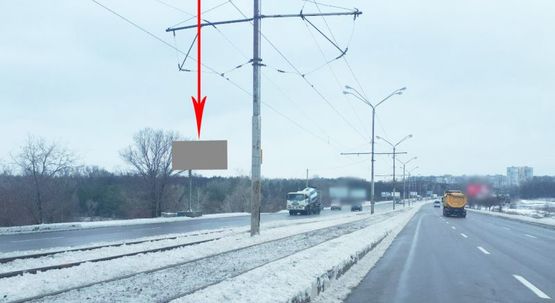 Фото рекламной плоскости по адресу 085B,в'їзд на Кайдацький міст з Лівого берега